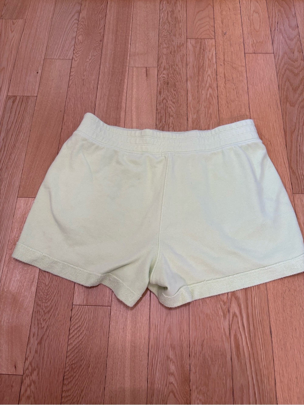 Aerie Poolside Terry Shorts Lime Green L 100% Cotton High Waisted Beach Lounge - Picture 3 of 11